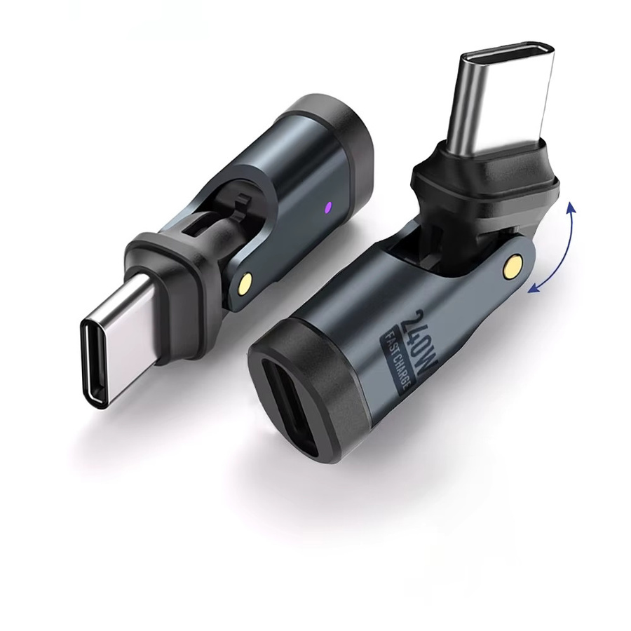 240W USB C auf Typ C OTG Schnellladeadapter Konverter in Grau für iPhone 16 und MacBook - Bild 7