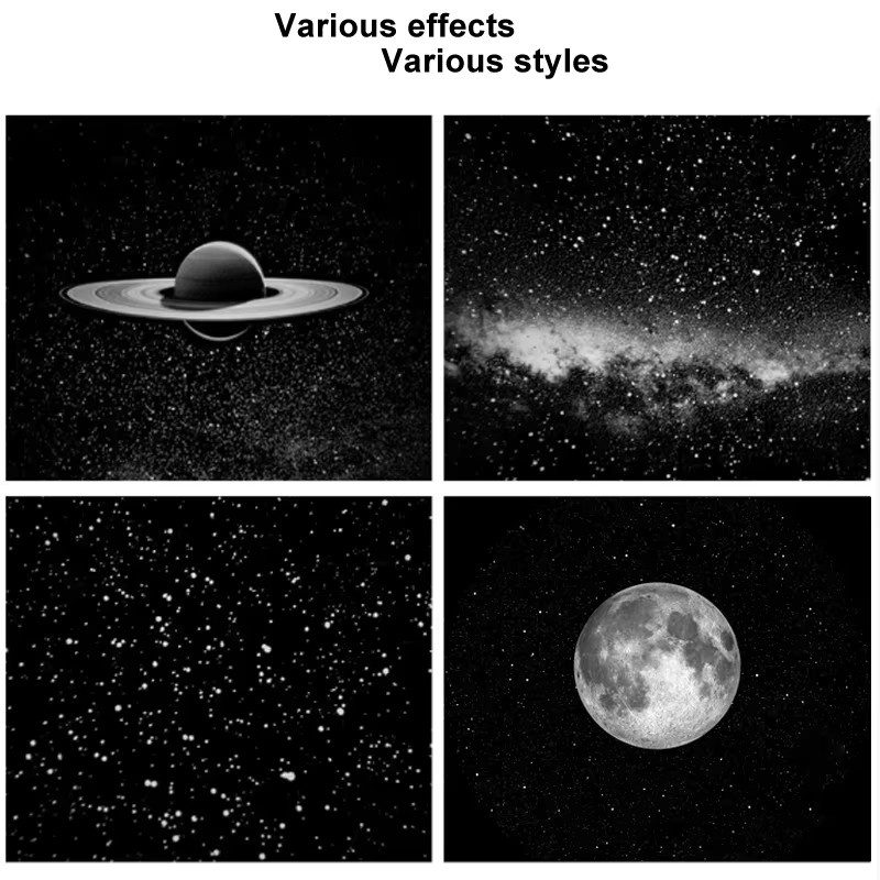Donirt USB Galaxie-Projektor für das Auto mit Saturn-Sternenhimmel-Ambientebeleuchtung in Schwarz - Bild 3