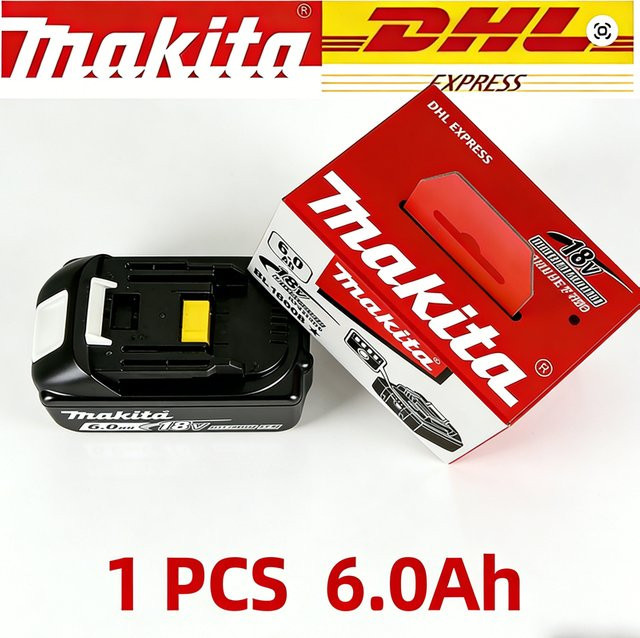 Makita Original Lithium-Ionen-Akku 18V 6000mAh in Schwarz für BL1860 BL1830 BL1850 BL1860B - Bild 1