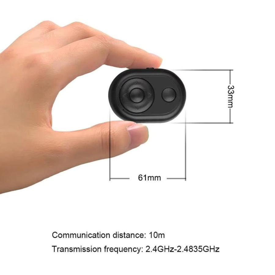 Mini-Funkfernbedienung mit Bluetooth als Selbstauslöser und mobiler EBook-Seitenwender in Schwarz - Bild 4
