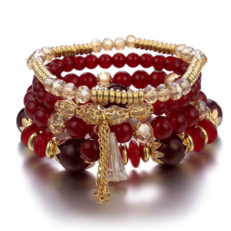 DAIPAN Armband Set, Glas, Perle, Bunt, Unisex - Bild 3