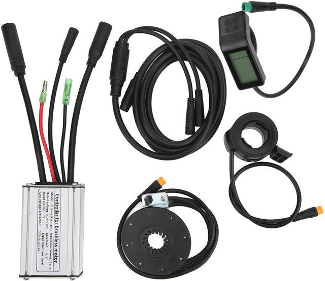 Igeteck E-Bike Umbausatz Controller für bürstenlose Motoren, 36V/48V 7A, Schwarz/Silber - Bild 1