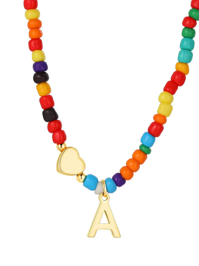 amofa Halskette Edelstahl, Gold, Perle, Damen - Bild 3