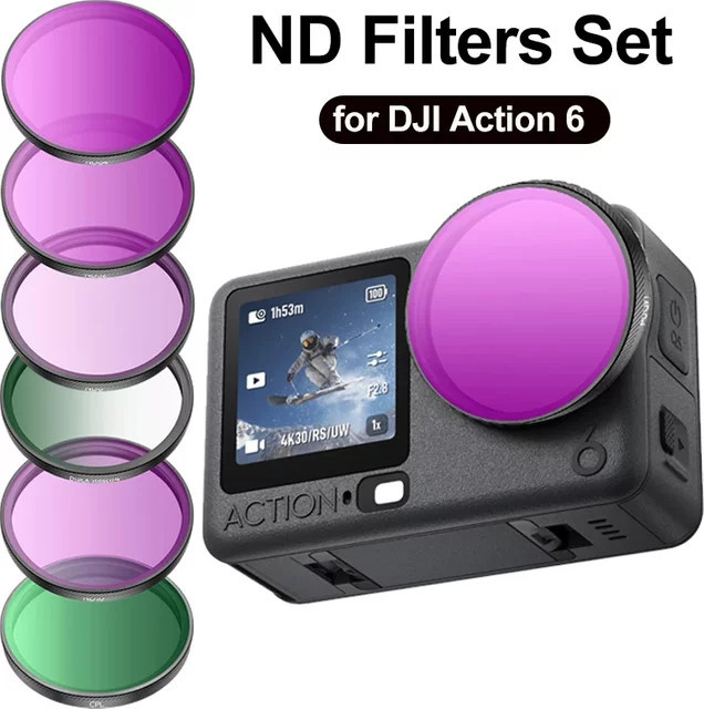 DJI Objektivfilter-Set für Osmo Action 6 mit UV, CPL und ND Filtern aus optischem Glas - Bild 1