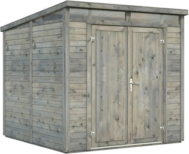 Palmako Holz-Gartenhaus Elias mit Pultdach in Grau, inkl. Boden, B/T/H: 228 x 220 x 221 cm - Bild 1
