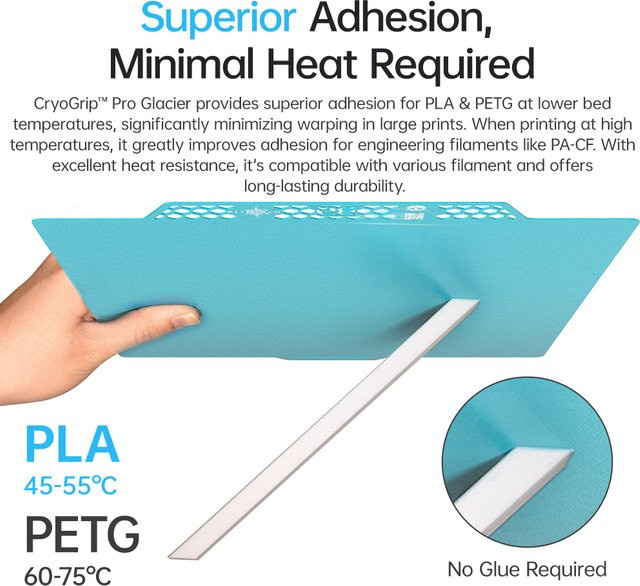 BIGTREETECH Glacier Panda Bauplatte CryoGrip doppelseitig aus Federstahl für BambuLab P1 X1 A1 und Kobra3 K2 PLUS in Schwarz und Weiß - Bild 1