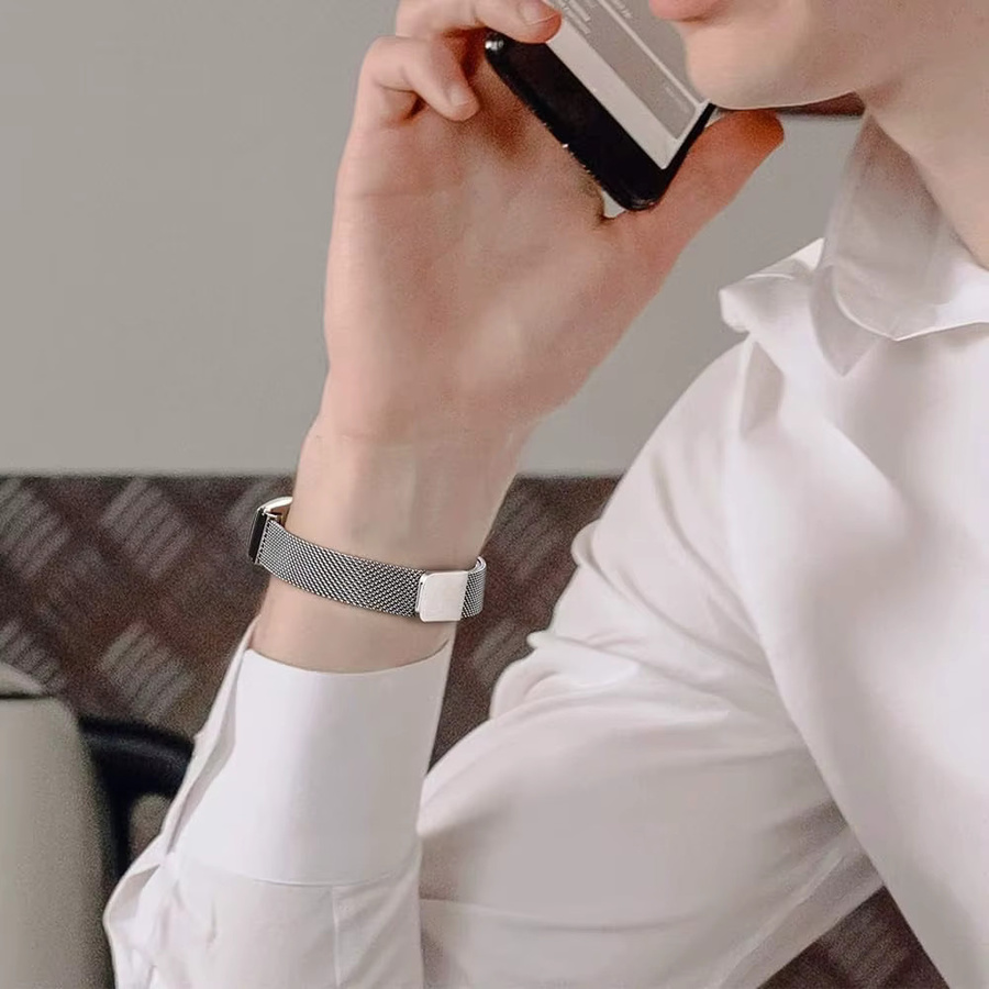 Uhrenarmband Edelstahl, Magnetisch, Mi Band 10 - Bild 4