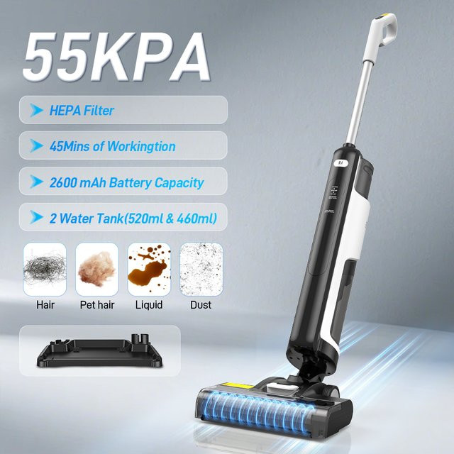 Redroad W12 SE Kabelloser Nass-Trocken-Staubsauger mit Wischfunktion und 55000Pa Saugkraft sowie Smart-Home-Integration - Bild 1