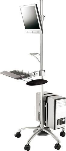 Roline PC- und Monitor-Rollwagen Silber höhenverstellbar und neigbar B/T: 75 x 75 cm - Bild 1