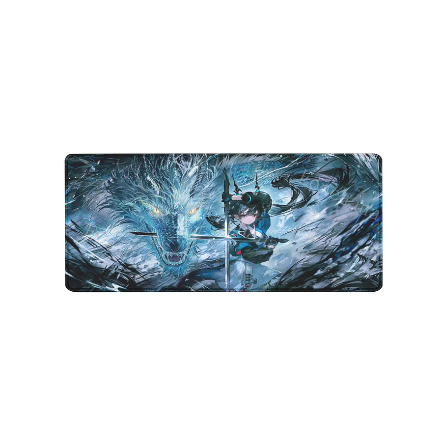Arknights Endfield Yvonne Gaming-Mauspad Multicolor, rutschfeste Schreibtischunterlage aus Gummi, B/T: 90 x 40 cm - Bild 5