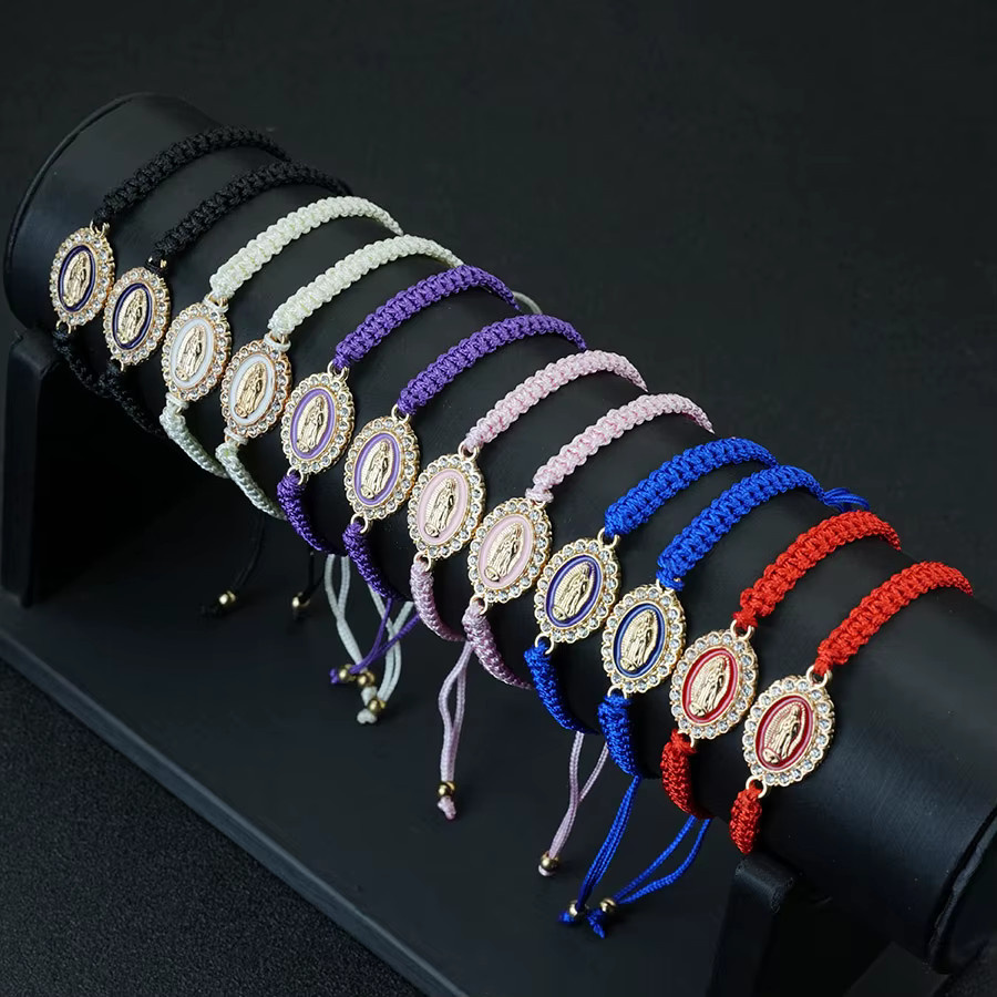 Noter Armband, Jungfrau Maria, geflochten, verstellbar, Unisex - Bild 5