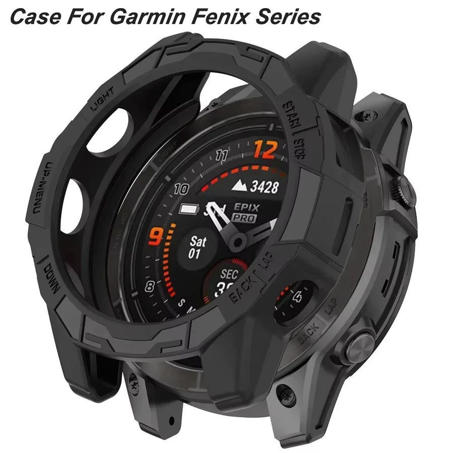CAOWTAN Silikon Schutzhülle Stoßstange für Garmin Fenix 7 7S 7X und Epix Pro in Pink - Bild 2