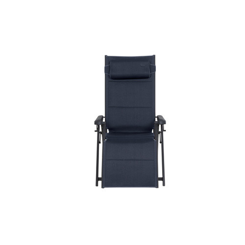 Siena Garden Camping Relaxliege Premium aus Aluminium in Blau mit Armlehnen B/T/H: 84 x 69 x 124 cm - Bild 2