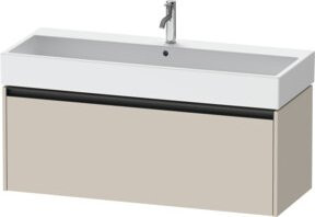 Duravit Waschtischunterschrank Ketho.2 in Tau Matt Beige, wandhängend, 1 Auszug, B: 118,4 cm, T: 46 cm, H: 44 cm - Bild 1