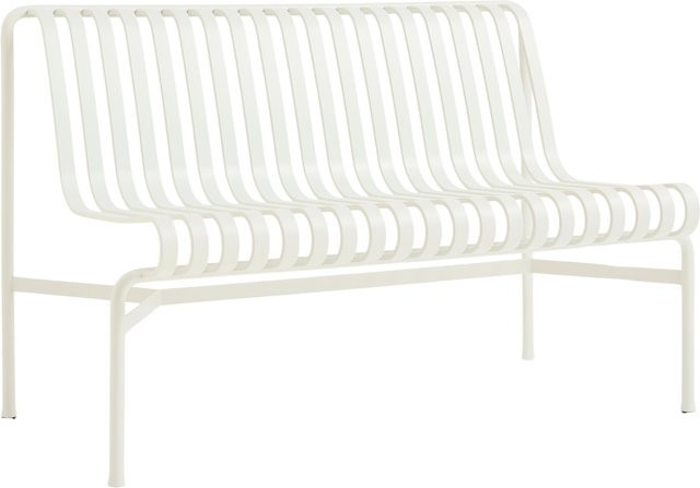 HAY Palissade Dining Bench ohne Armlehne in Weiß aus pulverbeschichtetem Stahl - Bild 1