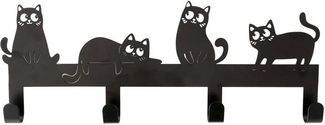 Boltze Garderobemöbel Mollie in Schwarz aus Metall mit Haken für den Flur, B/T/H: 30 x 30 x 165 cm - Bild 1