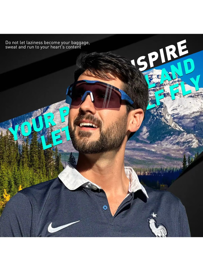 SCVCN Sportsonnenbrille Herren, Vollrand, Kunststoff - Bild 4