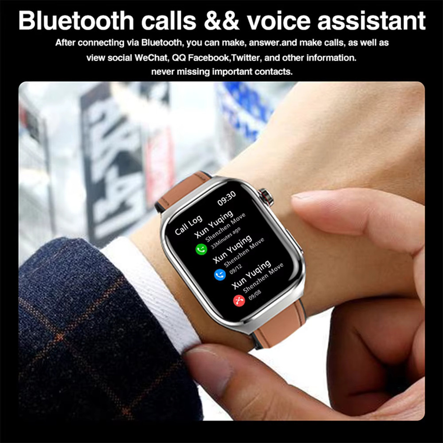 Yaocx Smartwatch 2026 mit 2,04 Zoll AMOLED-Bildschirm, Bluetooth-Anruffunktion, IP68 wasserdicht, 650 mAh Akku, Sport-Smartwatch für Herren und Android, Militärqualität - Bild 5