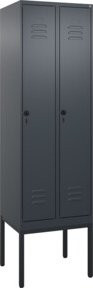 C+P Spind Classic PLUS Spind mit 2 Abteilen, Anthrazit/Schwarz, H x B x T: 212 x 60 x 50 cm - Bild 1