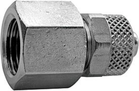 Riegler Value Line Gerade Aufschraubverschraubung aus Messing G 3/8 Zoll, Farbe Silber, Schlauchanschluss 10/8 mm - Bild 1