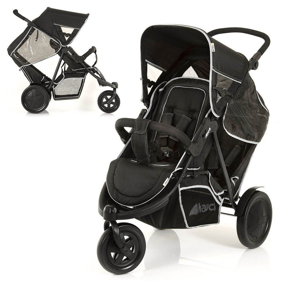 Hauck Geschwisterwagen Freerider Sport-Jogger in Black mit Federung und verstellbarem Griff - Bild 1