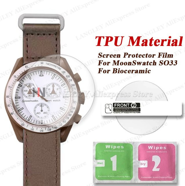 Screen Protector für Omega Swatch MoonSwatch SO33, TPU Hydrogel, transparent - Bild 1
