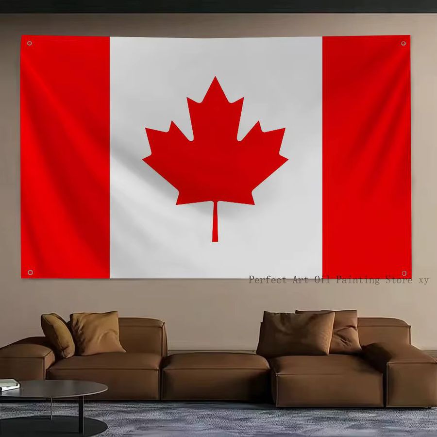Kanada-Flagge als Banner aus rotem Polyester für die Outdoor-Dekoration und Raumästhetik - Bild 4
