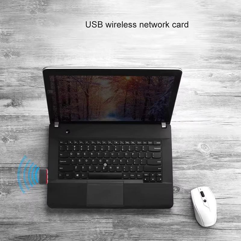 Mosizave Wi-Fi 6 USB-A WLAN-Adapter, 2,4 GHz Single-Band Netzwerkkarte in Schwarz - Bild 2