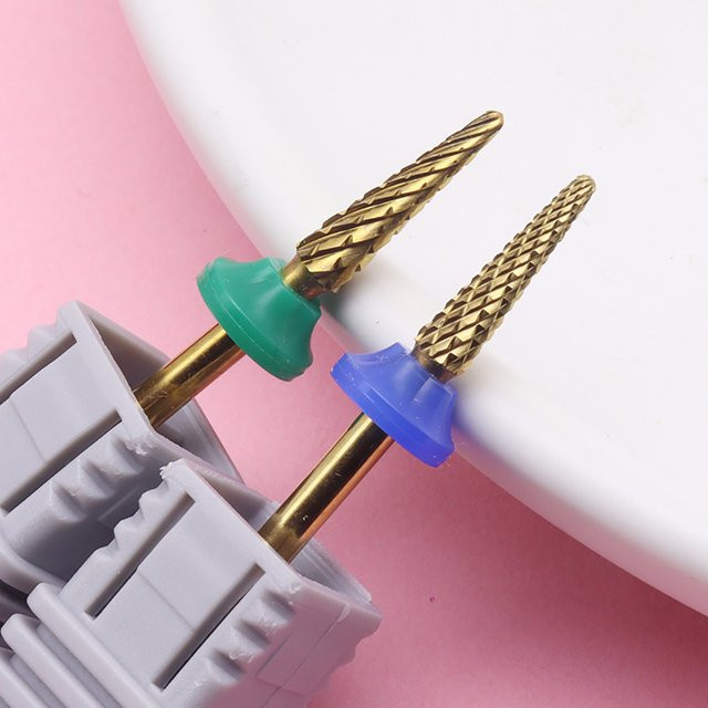 Easy Nail Kleinköpfiger Hartmetall-Schleifbit, Metallic, 2,35mm Schaftdurchmesser - Bild 1