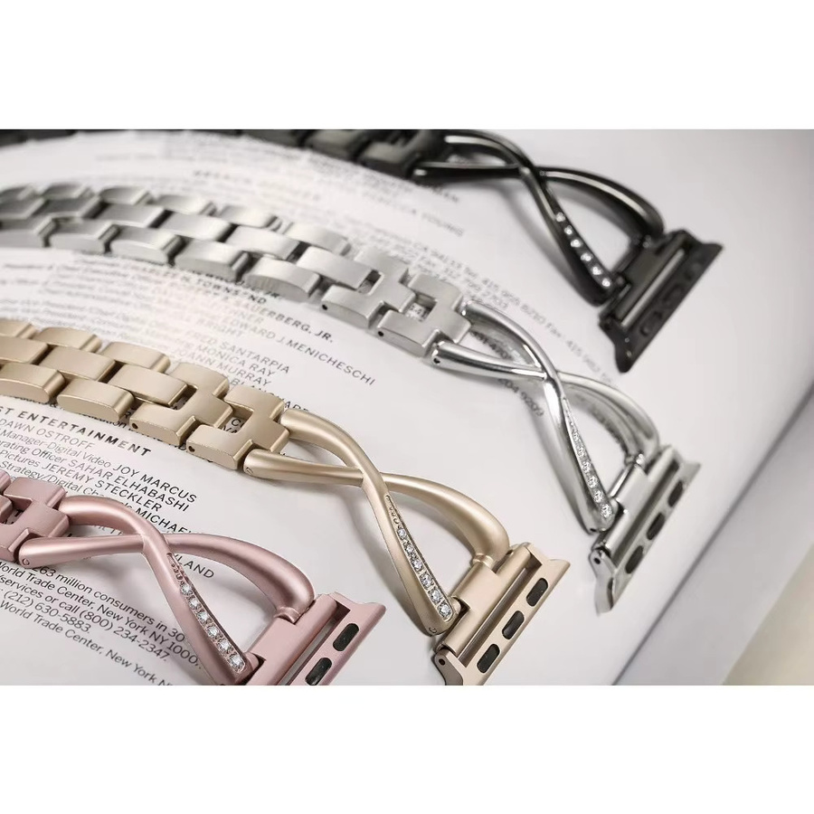 samusak Gliederarmband Edelstahl, Silber, Zirkonia, Damen - Bild 4