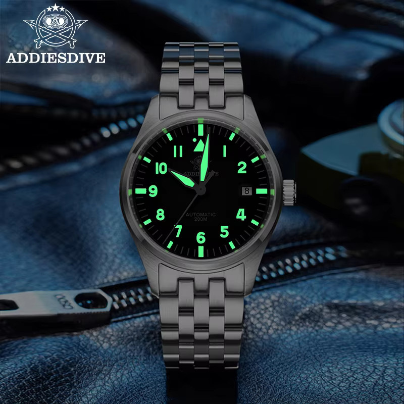 ADDIESDIVE Analoguhr, Automatik, Edelstahl, Saphirglas, 20 ATM, Herren - Bild 3