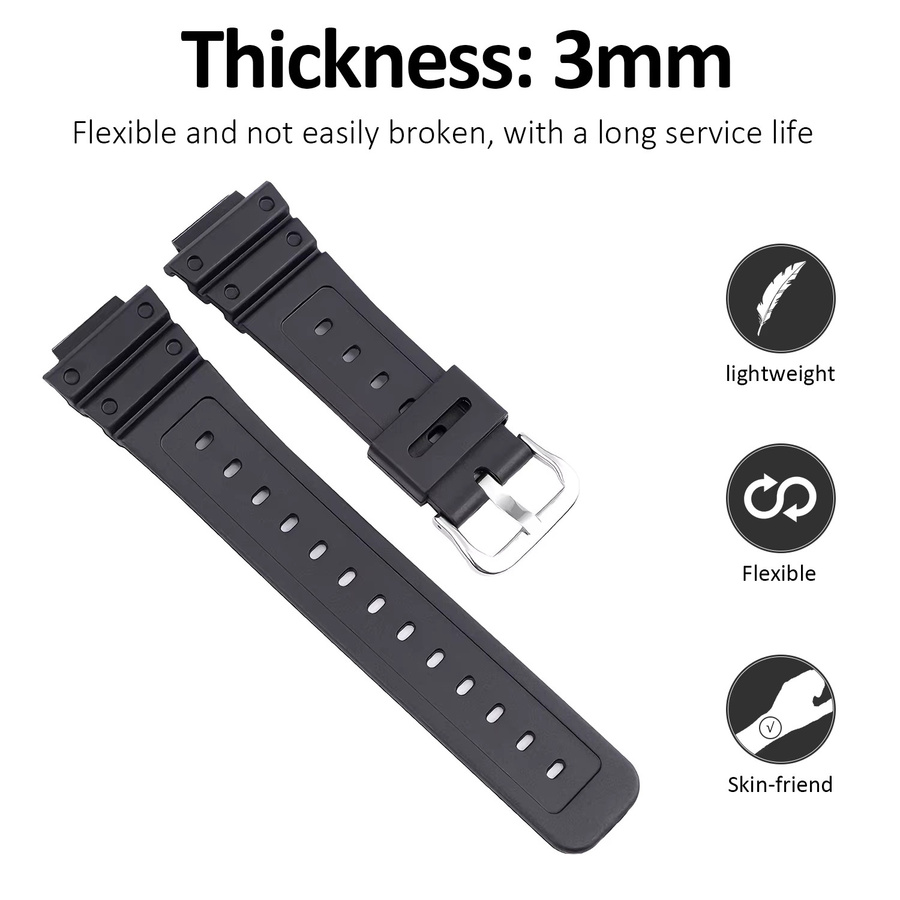YIFILM Uhrenarmband, Kunststoff, Schwarz, Unisex - Bild 2