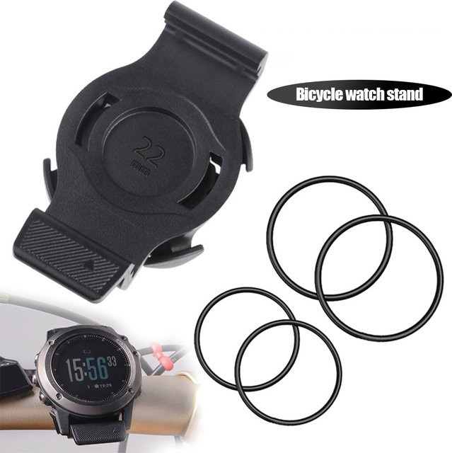 QuickFit Fahrrad-Tachometerhalterung für Garmin, abnehmbare MTB Stoppuhr-Basis, Schwarz, 20/22/26mm - Bild 1