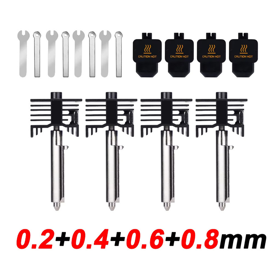 Bambu Lab Standard-Hotend für H2D/H2S/H2C mit gehärteter Stahldüse in 0,2/0,4/0,6/0,8 mm für Bambulab H2D-Kits - Bild 4