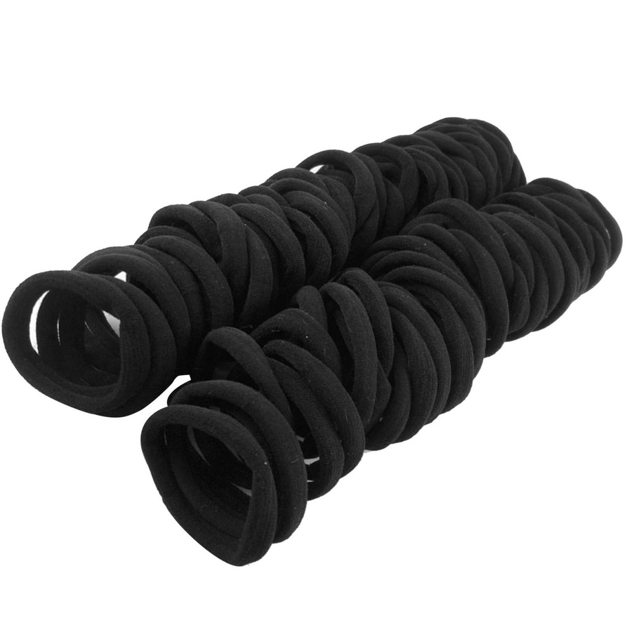 100 Stück Haargummis Schwarz Elastisch Nahtlos, Haarband Zopfhalter - Bild 2