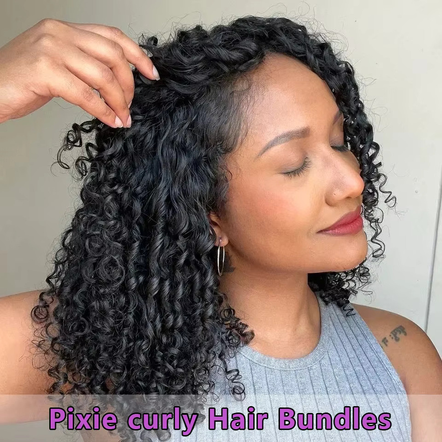 Melt Skin Pixie Curly Echthaar Lace Closure, 4x4 Schweizer Spitze, federnd gelockt - Bild 5