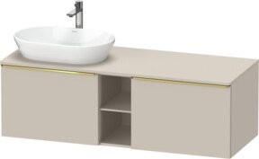 Duravit Waschtischunterschrank D-Neo in Beige, Wandhängend, Breite: 140 cm, Tiefe: 55 cm, Höhe: 45,9 cm - Bild 1