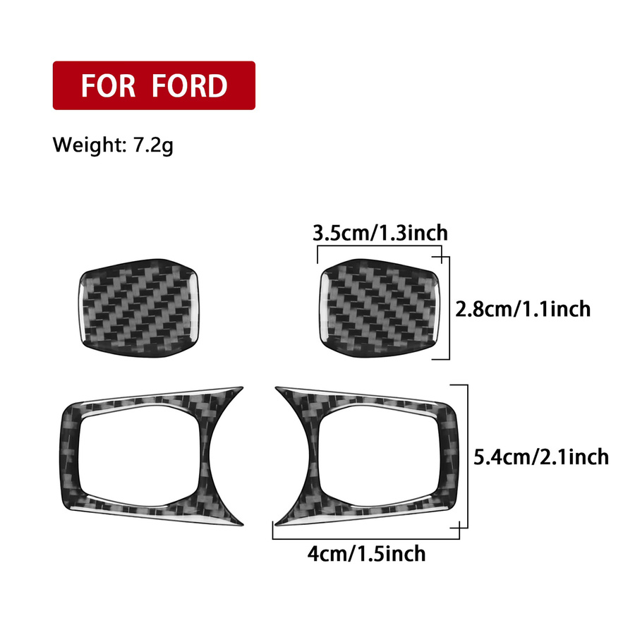 Carbon Faser Dachlampen Abdeckung für Ford Focus 2012–2018 in Schwarz - Bild 4