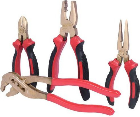 KS Tools 962.0650 Zangen-Set aus gehärtetem Stahl in Rot - Bild 1