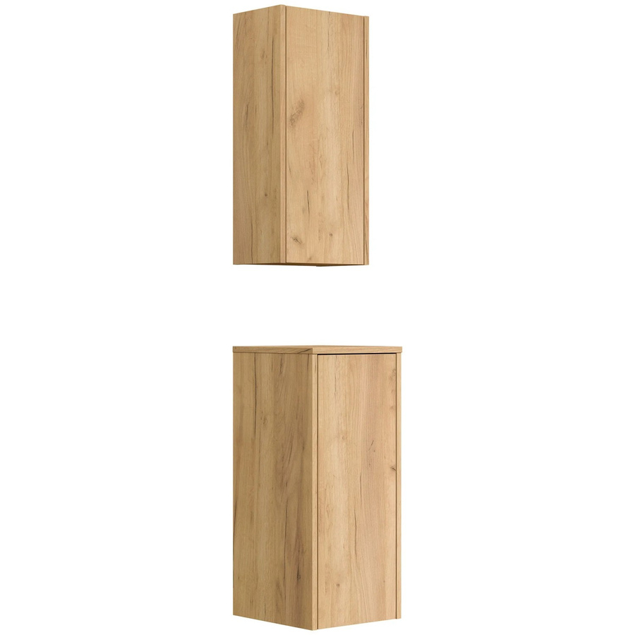 Posseik Badschrank-Set Limes 2-teilig zur Wandmontage in Eiche Gold mit Soft-Close-Türen - Bild 2