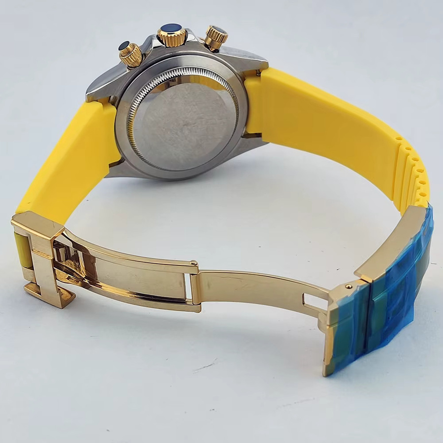 OUMASHI Chronograph, Edelstahl, Quarz, 39,3 mm, Kautschukarmband, Herren - Bild 2