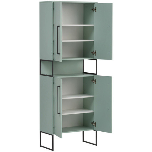 Schildmeyer Hochschrank Limone Grün mit Soft-Close-Türen und Regalen, B/H/T: 65,2 x 183,4 x 33,1 cm - Bild 2