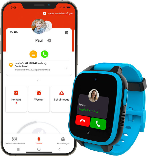 Xplora Kinder-Smartwatch mit GPS und Telefonfunktion in Blau - Bild 2