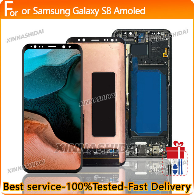 Samsung S8 AMOLED LCD Display mit Rahmen als Ersatzbildschirm und digitalem Touchscreen - Bild 1