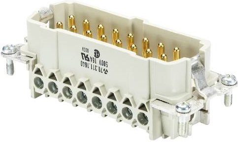 Wieland Electric Steckereinsatz 70.311.1640.0, 16-polig, Weiß, 10 Stück - Bild 1