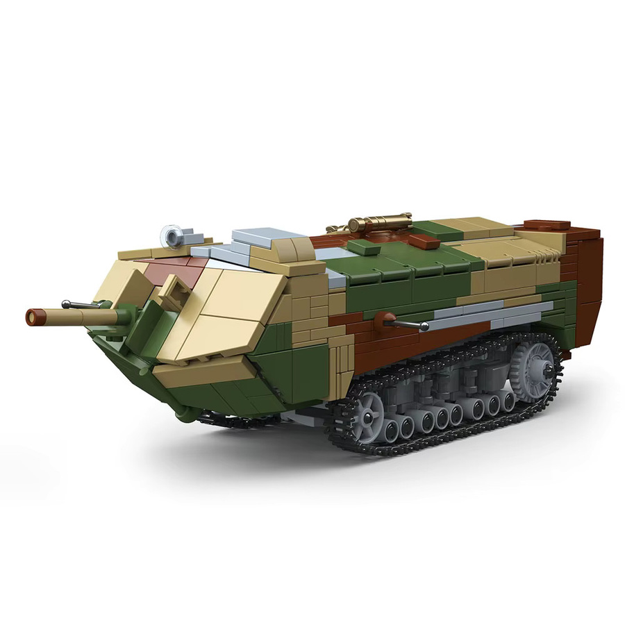 HYMILENARIO Weltkriegs-Armee Militär-Soldaten Saint-Chamond Schwerer Panzer, Modellbausatz, Bausteine - Bild 2