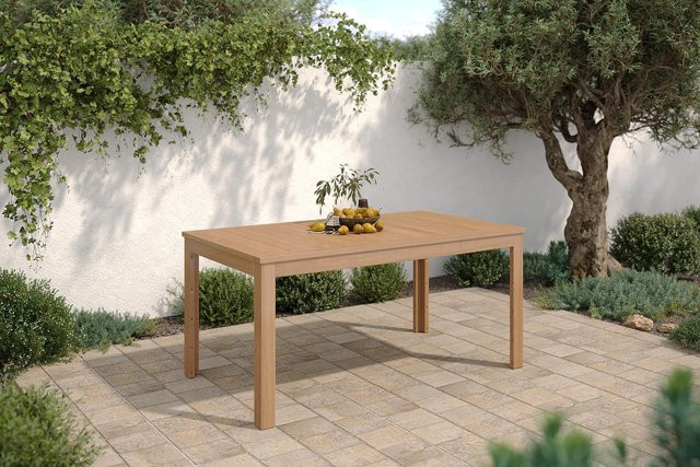 OUTFLEXX Esstisch aus Akazie in Braun, B: 160 cm, T: 90 cm, H: 75 cm - Bild 1