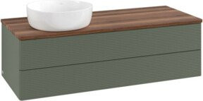 V&B Waschtischunterschrank Antao mit Frontstruktur in Grün, B/T/H: 120 x 50 x 50 cm - Bild 1