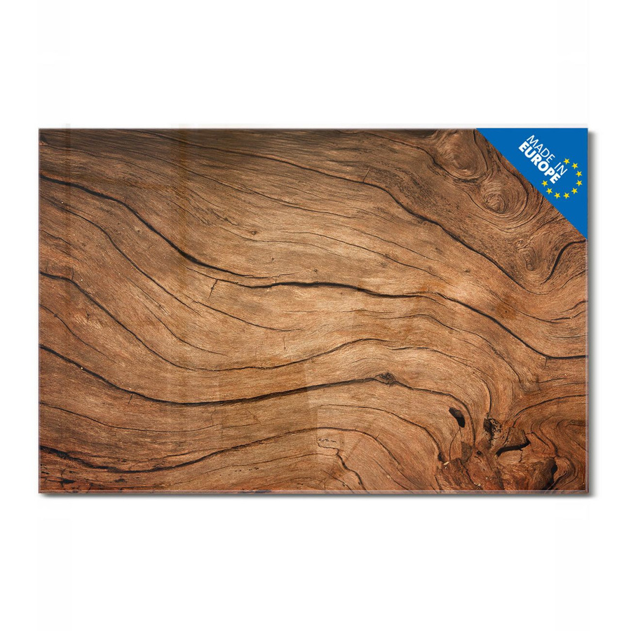 banjado Glas Magnettafel Motiv Trockenes Holz, Farbe: Braun, B/H: 120 x 80 cm, rahmenlose Magnettafel aus ESG Glas im Querformat - Bild 1