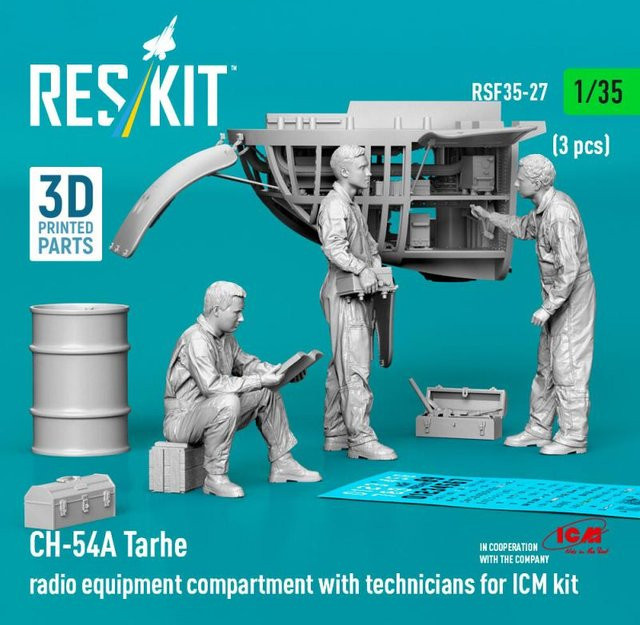 ICM CH-54A Tarhe - Radio equipment compartment with technicians, 3-teiliges Set, Maßstab 1:35 - Bild 1